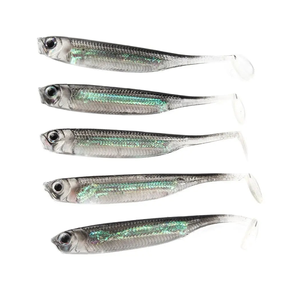 Lifelike silver fish soft plastic