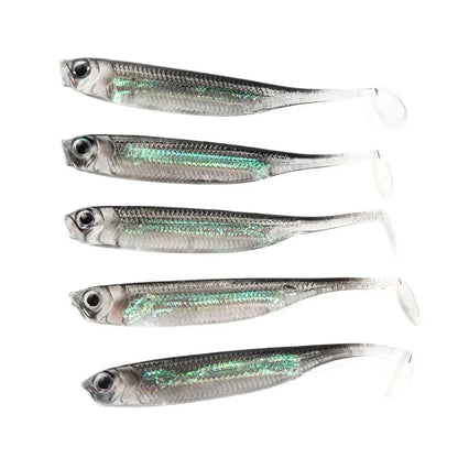 Lifelike silver fish soft plastic