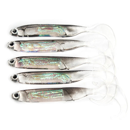Lifelike silver fish soft plastic